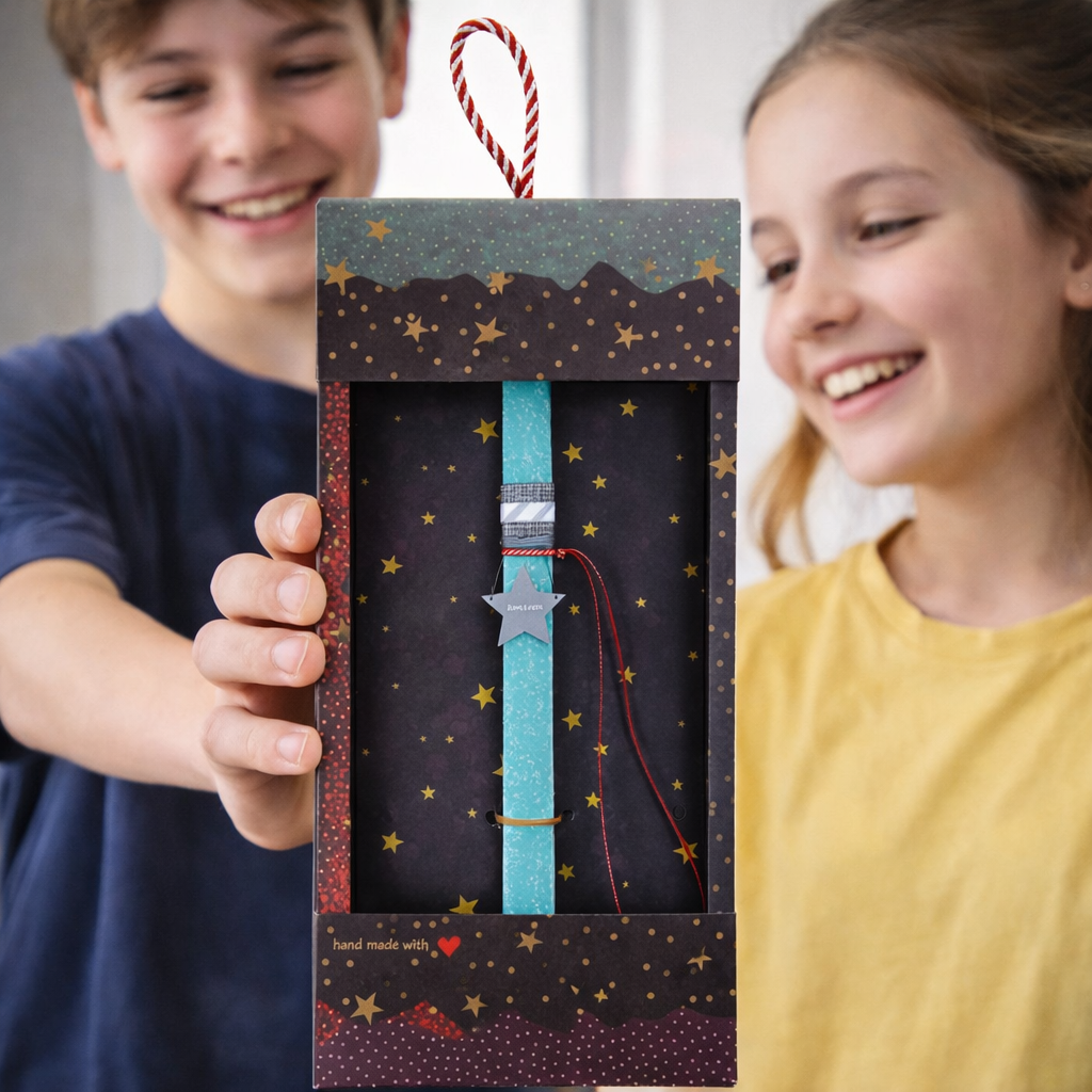 Λαμπάδα Αστεράκι Γκρι - Βεραμάν