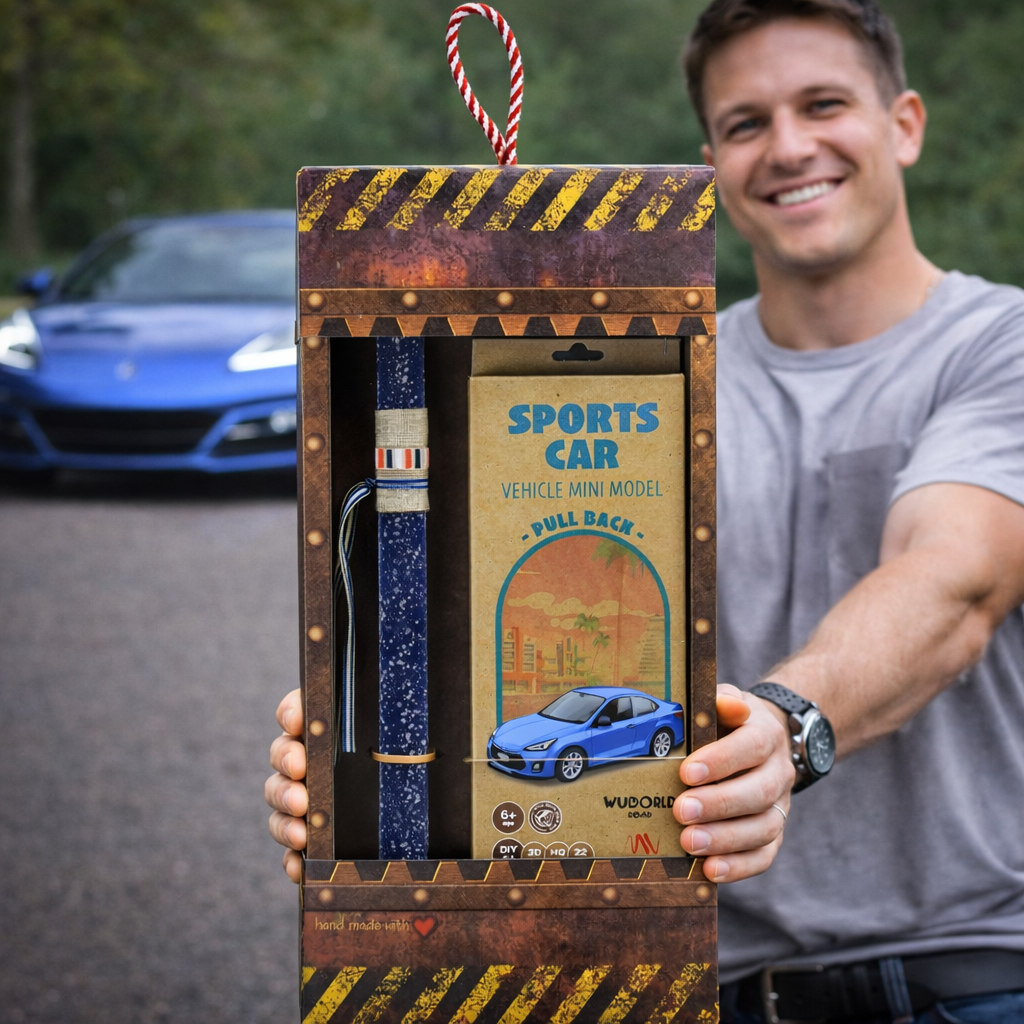 Λαμπάδα Μοντέλο ξύλινο pull back - Sports car