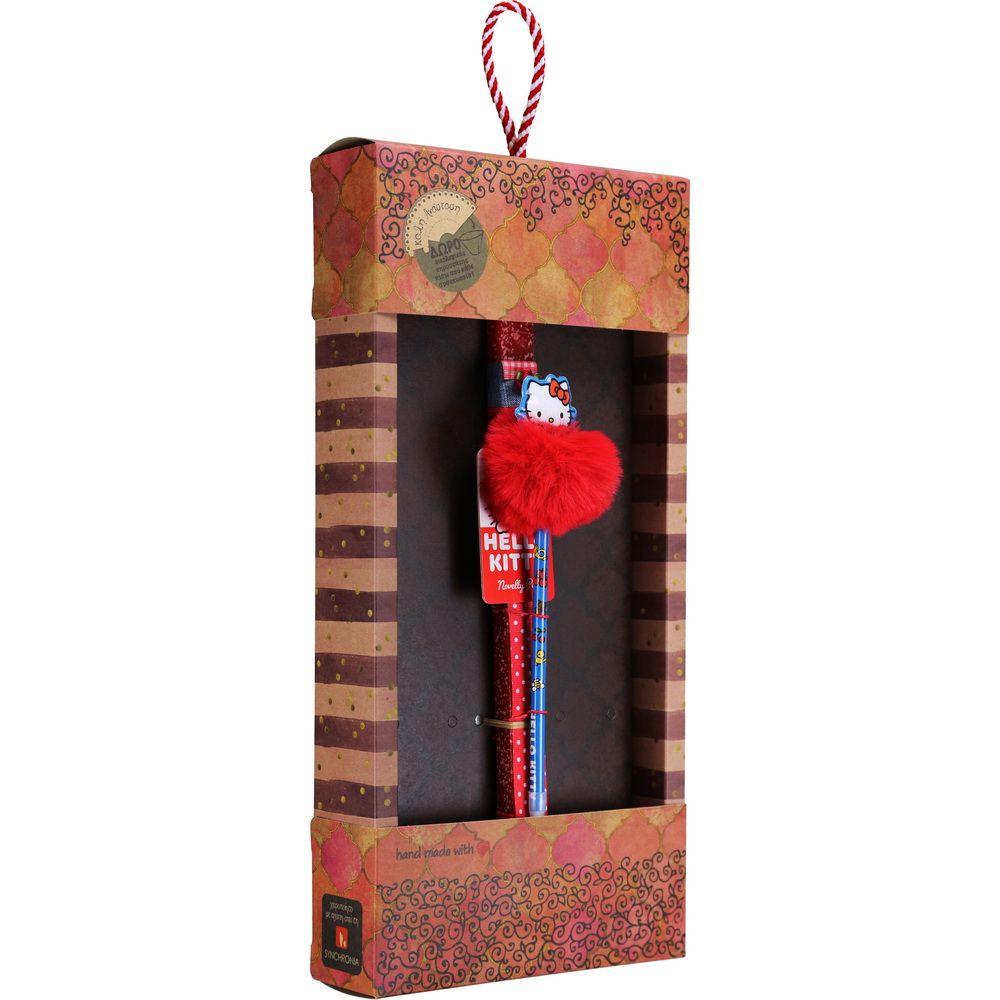 Λαμπάδα Στυλό Pom Pom Hello Kitty - Κόκκινο