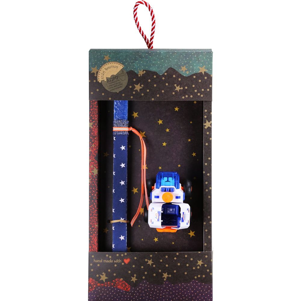 Λαμπάδα ROCKET SPACE - όχημα orange