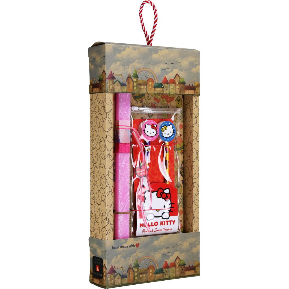 Λαμπάδα Μολύβι - Γόμα - Hello Kitty