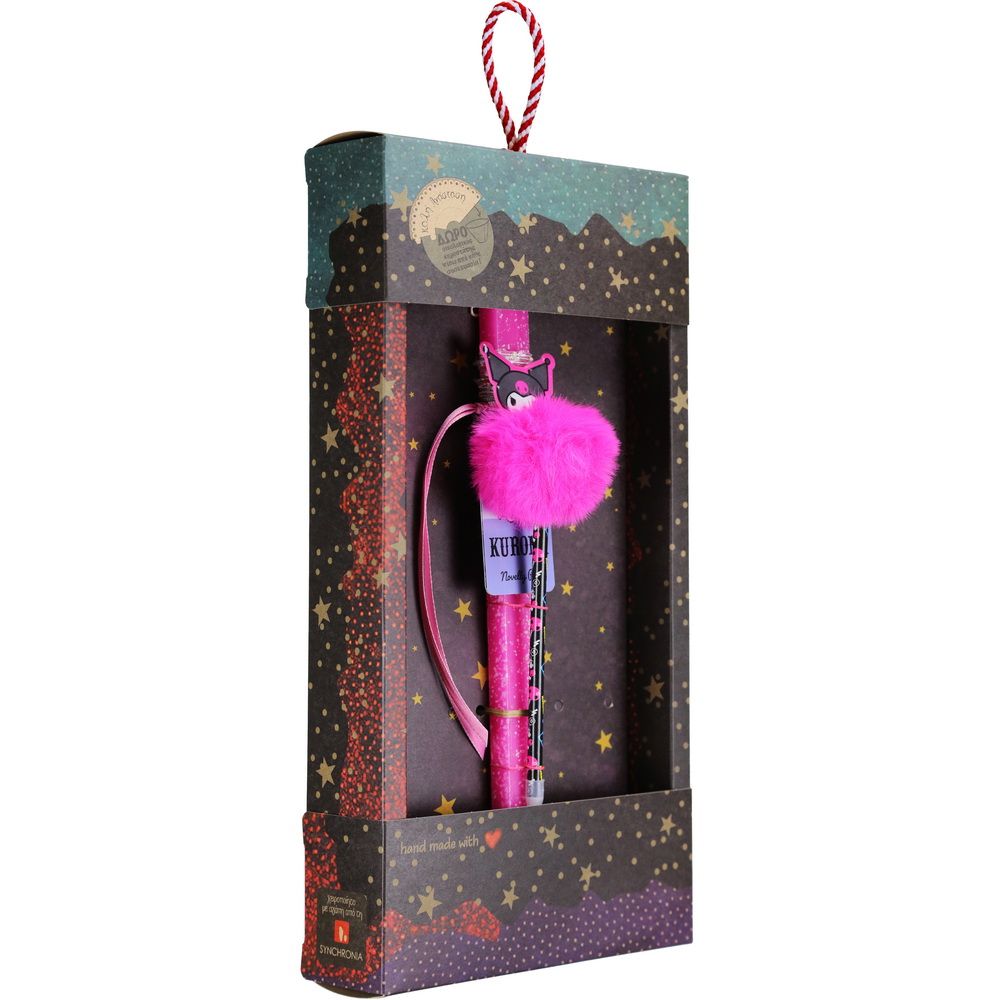 Λαμπάδα Στυλό Pom Pom - Kuromi pink