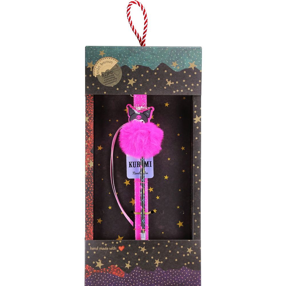 Λαμπάδα Στυλό Pom Pom - Kuromi pink