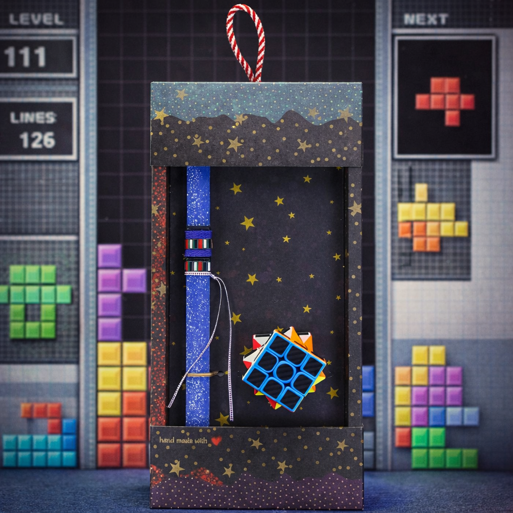 Λαμπάδα Κύβος - Μπλε