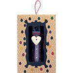 Λαμπάδα 20 εκ.Καρδούλα φελτ - Γκρι 