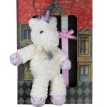 Λαμπάδα Λούτρινος μονόκερος heart - Κρεμ