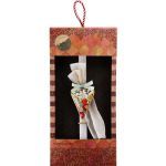 Λαμπάδα Καρδιά φλοράλ - Μπεζ