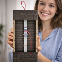 Φωτογραφία από Λαμπάδα Αστεράκι Γκρι - Κρεμ