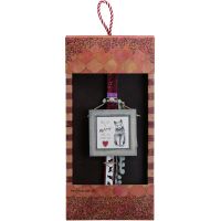 Φωτογραφία από Λαμπάδα Καρδιά κρεμ ξύλινη - Καφέ