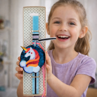 Φωτογραφία από Λαμπάδα μονόκερος Selena ζωγραφιστός