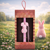 Φωτογραφία από Λαμπάδα Κούνελος βελούδο - Ροζ