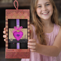 Φωτογραφία από Λαμπάδα Bραχιόλι μακραμέ Καρδιά - Μωβ