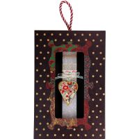 Λαμπάδα Καρδιά φλοράλ μικρή - μπεζ Φωτογραφία από Λαμπάδα Καρδιά φλοράλ μικρή - μπεζ