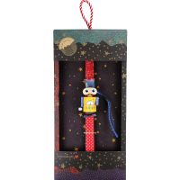 Φωτογραφία από Λαμπάδα Ρομπότ ξύλινο κουρδιστό - Κίτρινο