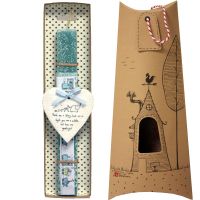 Φωτογραφία από Λαμπάδα Πορσελάνινη καρδιά - Σιέλ