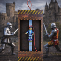 Φωτογραφία από Λαμπάδα Ιππότης ξύλινος - Σιέλ