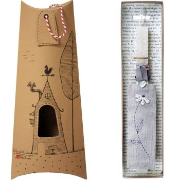 Λαμπάδα Λινός σελιδοδείκτης - Κρεμ