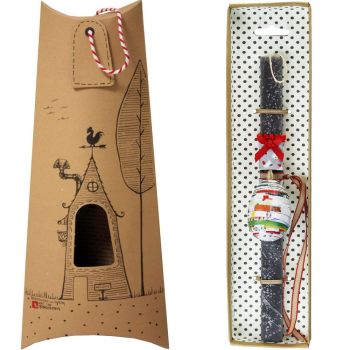 Λαμπάδα Αυγό χειροτέχνημα - Αν. Γκρι