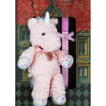 Λαμπάδα Λούτρινος μονόκερος heart - Ροζ