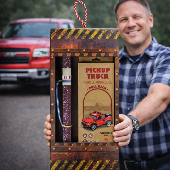 Λαμπάδα Μοντέλο ξύλινο pull back - Pickup truck