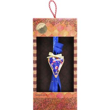 Λαμπάδα Καρδιά φλοράλ - Μπλε