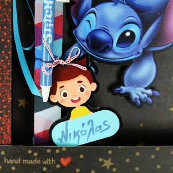 Ξύλινη Ετικέτα αγόρι 7,5x6,5εκ.