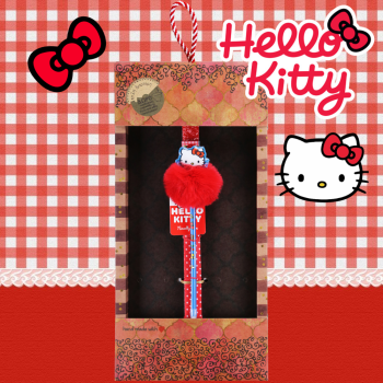 Λαμπάδα Στυλό Pom Pom Hello Kitty - Κόκκινο