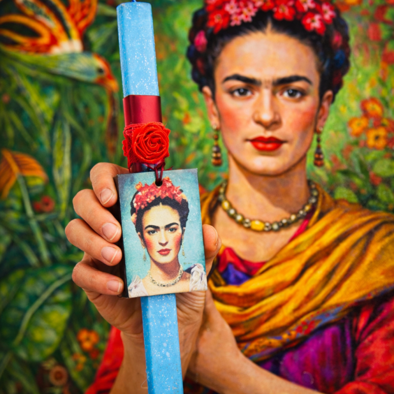 Φωτογραφία από Λαμπάδα Frida Kahlo - Τιρκουάζ