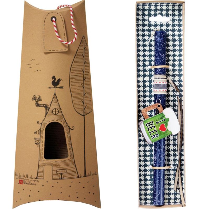 Φωτογραφία από Λαμπάδα Μπρελόκ ποτήρι μπύρα - Μπλε