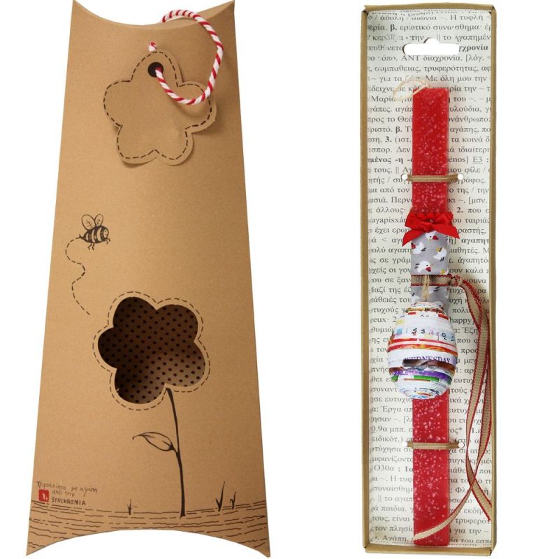 Φωτογραφία από Λαμπάδα Αυγό χειροτέχνημα - Κόκκινο