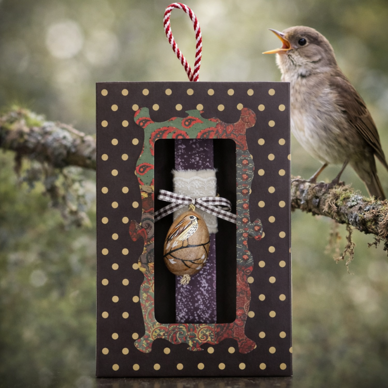 Φωτογραφία από Λαμπάδα Αυγό ζωγραφισμένο πουλί - Καφέ