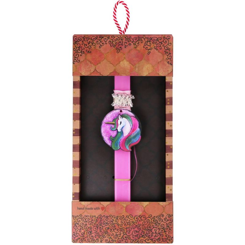 Λαμπάδα Basic -Μονόκερος ζωγραφική Φωτογραφία από Λαμπάδα Basic -Μονόκερος ζωγραφική