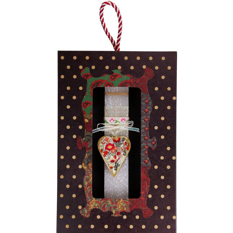 Φωτογραφία από Λαμπάδα Καρδιά φλοράλ μικρή - μπεζ