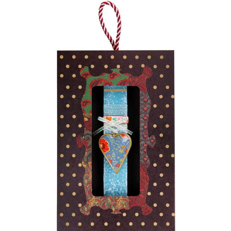 Φωτογραφία από Λαμπάδα Καρδιά φλοράλ μικρή - πετρόλ