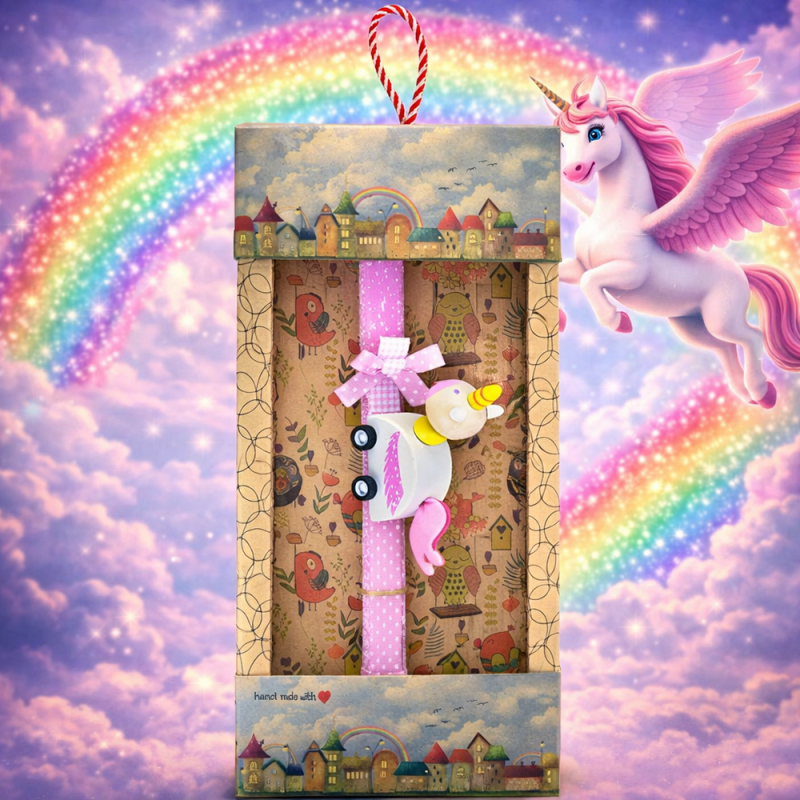 Λαμπάδα Ξύλινο pull back - Μονόκερος Φωτογραφία από Λαμπάδα Ξύλινο pull back - Μονόκερος