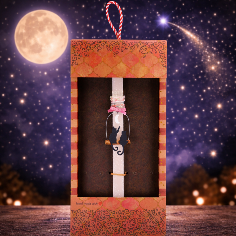 Φωτογραφία από Λαμπάδα Γατούλες στο φεγγάρι - Ροζ