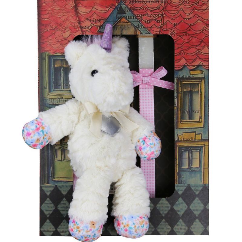 Λαμπάδα Λούτρινος μονόκερος heart - Κρεμ Φωτογραφία από Λαμπάδα Λούτρινος μονόκερος heart - Κρεμ