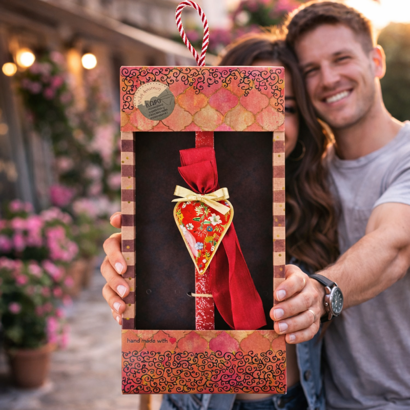 Λαμπάδα Καρδιά φλοράλ - Κόκκινη Φωτογραφία από Λαμπάδα Καρδιά φλοράλ - Κόκκινη