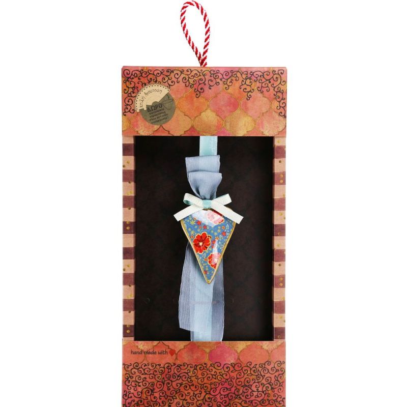 Λαμπάδα Καρδιά φλοράλ - Πετρόλ Φωτογραφία από Λαμπάδα Καρδιά φλοράλ - Πετρόλ