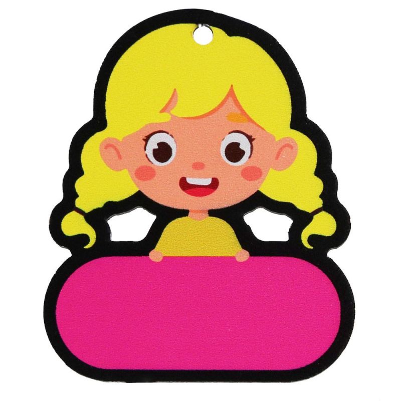 Φωτογραφία από Ξύλινη Ετικέτα κορίτσι 7,5x6,5εκ.