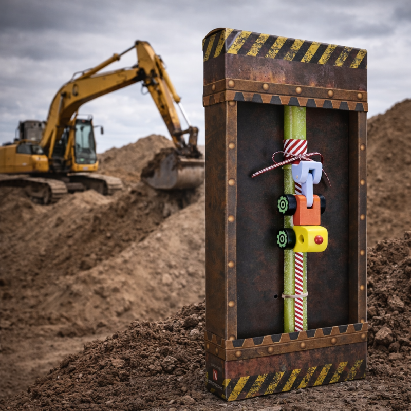 Φωτογραφία από Λαμπάδα Όχημα ξύλινο μίνι - Εκσκαφέας