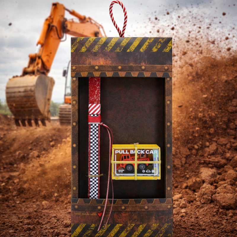 Φωτογραφία από Λαμπάδα Αυτοκινητάκι pull back - Μπουλτντόζα